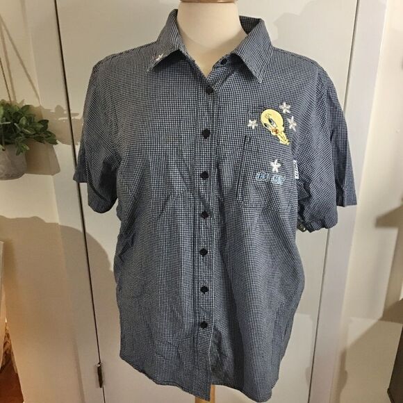 Looney Tunes Tweety Bird I'm Shy Plaid Shirt - Picture 2 of 7